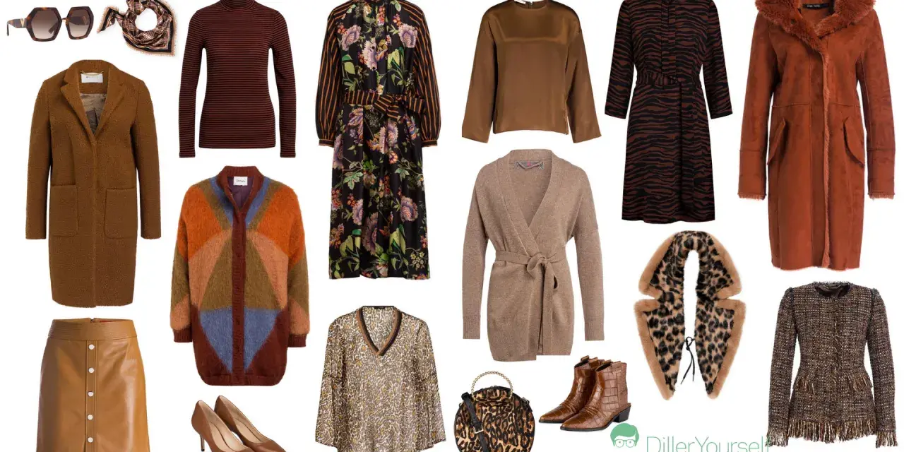 Braunes Kleid kombinieren: Outfits mit braunem Mantel, Strickjacke, Lederrock, Kleidern und Accessoires in warmen Erdtönen.