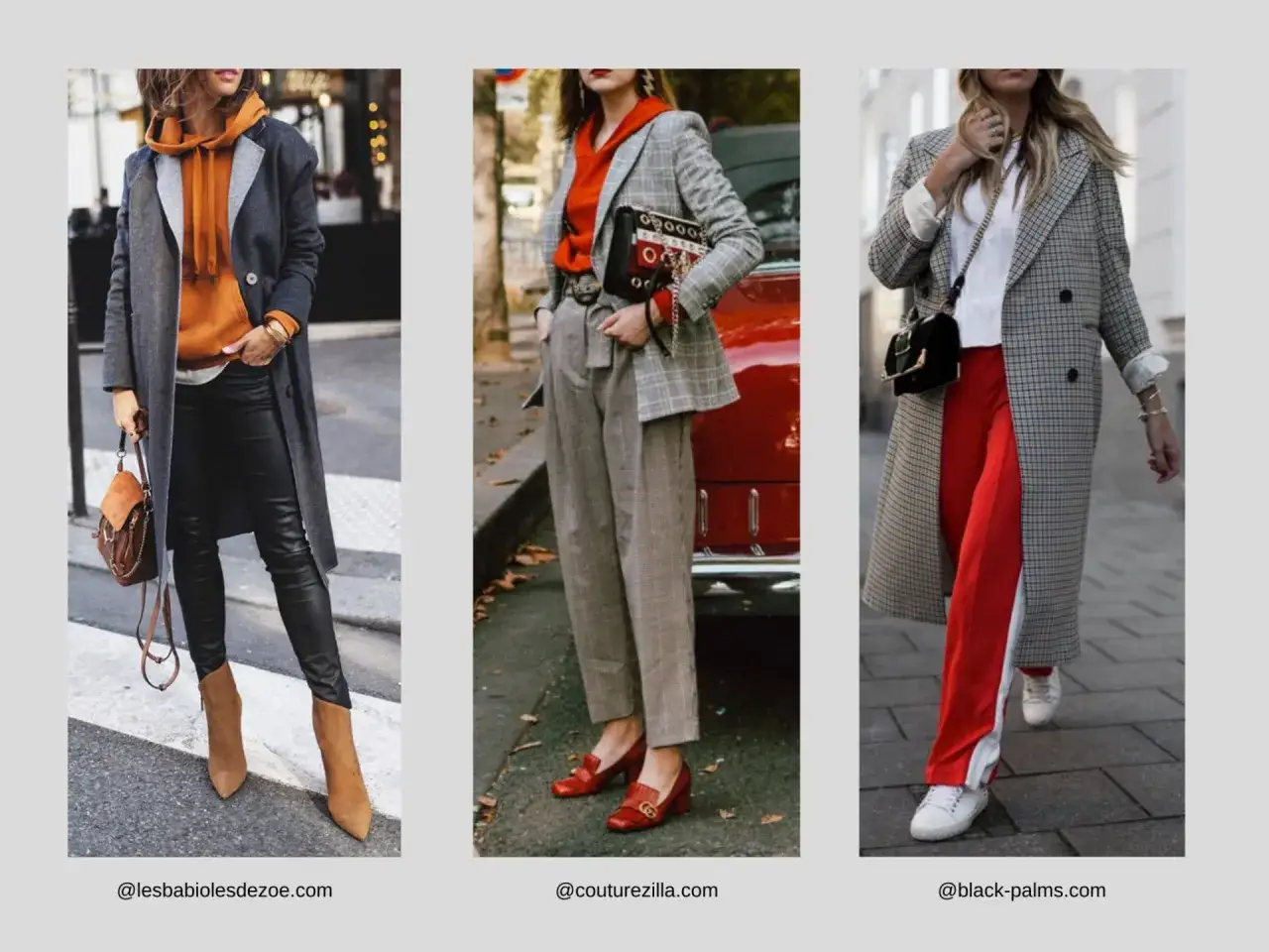 Drei Frauen zeigen modische Outfits: elegant, l&auml;ssig und sportlich. Der dresscode elegant frauen wird hier neu interpretiert.
